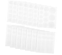 TEHAUX 14 Feuilles Pastilles Adhésives Double Face Rondes et Carrées Autocollantes sans Trace pour Fixation Murale Forte et Utilisation Facile