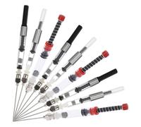 TEHAUX 15 Pièces Convertisseur D’encre Rechargeable, Acier Inoxydable | Système à Piston et Filetage Rotatif, Embout Amovible, pour Encre en Bouteille et Usage Scolaire