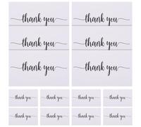 TEHAUX 150 PièCes Carte De Remerciement En Papier Cartes De Remerciement Pour Commande Notes De Merci Vierges 9 X 5.5 Cm IdéAles Pour Usage Personnel Et Professionnel