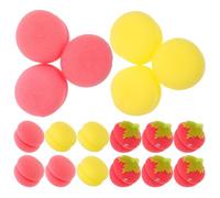 TEHAUX 18 Pcs Bigoudis Éponge de Fraise pour Cheveux, Bouclage sans Chaleur pour Dormir, Mousse Douce Minimisant la Casse des Cheveux, Coiffure Nocturne