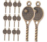 TEHAUX 18 Pcs Pendentifs Forme de Raquette de Tennis Accessoires de Rétro pour Diy Charms de Décoration pour Bracelets Colliers