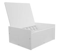 TEHAUX 1ensemble Boîte de Rangement pour Billets Organisateur de Caisse Rectangulaire avec Couvercle Rabattable Compartiments Multiples pour Tri des Billets Monnaie et Reçus Rangement
