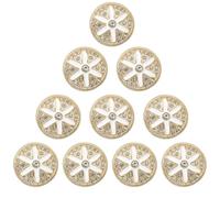 TEHAUX 1ensemble Boutons Métalliques Ronds Dorés pour Manteau Lot de Boutons Décoratifs Durables pour Vêtements Extérieur