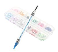 TEHAUX 1ensemble Stylo de Peinture Perles Multifonction Bleu pour Manucure Outil de Pose et Fixation Strass Kit DIY Décoration Ongles et Accessoires Rhinestones avec Boîte de Rangement