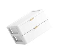 TEHAUX 1pc Boîte Rangement Maquillage Blanc Multi-niveaux Tiroir en Plastique Pp Facile à Nettoyer pour Organiser Bureau Maison Pratique et Simple