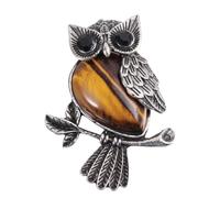 TEHAUX 1pièce Épingle Cristal Design Hibou Créatif Doré pour Manteau Accessoire Chic pour Châle et Cérémonie pour Mariage et Occasions Formelles