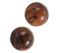 TEHAUX 2 Balles de Massage en Bois pour Mains, Surface Polie, Exercice Musculaire pour Personnes Âgées, Design Simple et Luxueux, pour Moment de Détente Style Aléatoire