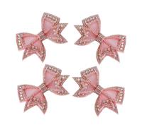 TEHAUX 2 Paires Clips de Chaussures Nœud en Rose, Résistants Décoloration et Déformation, Accessoire Élégant pour Femmes et Garçon et Filles Lors de Performances ou Mariages