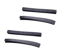 TEHAUX 2 Paires Pare-Chocs de Skateboard Anti-Collision, Protection de Terrasse en Caoutchouc Silicone Noir, Rainure en U, Imperméable, pour Bord de Deck de Skateboard, Les Éclats Chocs