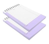 TEHAUX 2 Paquets Daily Planner Notebook Top-bound Spiral Notepads Undated Task List Notebooks For Habit Tracking And Management