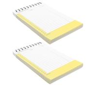 TEHAUX 2 Paquets Planner Notepad Top Spiral Daily Organizer With Habit Tracker Pad Undated Minimalist To-do List Notebook For Students And Professionals