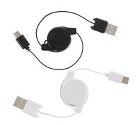 TEHAUX 2 Pcs Câble de Charge USB-C Rétractable et Flexible pour Transfert de Données, Compatible Smartphones Système Ouvert, Usage Quotidien Bureau Voyage