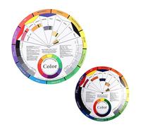 TEHAUX 2 Pcs Roue Chromatique D'apprentissage Double Face en Papier Légère Guide de Mélange des Couleurs pour Nail Art Amateur et Professionnel Femmes