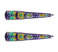 TEHAUX 2 Pièces Bague D'ongles Style Palais Ancien Bout D'ongle de Cosplay Léger pour Danse, Défilé Thématique et Soirée Déguisée