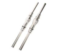 TEHAUX 2 Pièces Balustres D'escalier Intérieurs en Acier Inoxydable Argenté, Colonnes Décoratives Classiques pour Rénovation de Maison, Installation Facile et Large Application