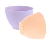TEHAUX 2 Pièces Bol Mélangeur pour Masque Visage en Silicone Motif Fleur de Cerisier, Facile à Entretenir, pour Usage à Domicile et Préparation de Soins Beauté