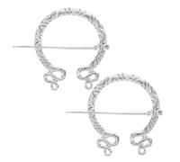 TEHAUX 2 Pièces Broche Viking Vintage en Alliage de Zinc Fermoir à Broche, Artisanat Complexe et Résistante à L'usure, Passionnés D'histoire Tenues Quotidiennes