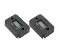 TEHAUX 2 Pièces Compteur Horaire Moto Électronique Numérique Noir Écran | Capteur Hall Intégré, Alimentation Autonome, Enregistre les Durées D'entraînement, pour Utilisation Quotidienne et Montagne