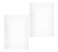 TEHAUX 2 Pièces Couverture de Classeur à Cahier Rechargeable en Acrylique Transparent, Coque Protectrice Moderne et Élégante pour Journal de Voyage, Compatible Feuilles Mobiles