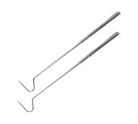 TEHAUX 2 pièces Crochet Serpent Télescopique Inoxydable Prise Sûre sans Blessure Outil Extensible Pratique pour Attraper Reptiles et Serpents Kit Facile à Transporter