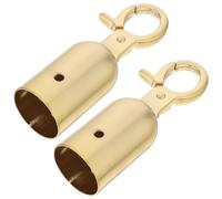 TEHAUX 2 Pièces Embout de Corde en Métal Compatibilité Or avec Crochet de Fixation Sécurisé pour Cordons de Stanchion pour Zones D'accueil et Entrées D'hôtel