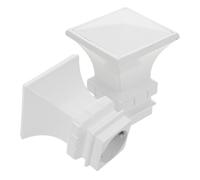 TEHAUX 2 Pièces Embouts Métal pour Tringle à Rideau Cache Géométrique Décoratif pour Tringles Romane de Finition Blancs pour Chambre Bureau Salon