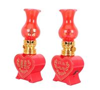 TEHAUX 2 pièces Lampe Bougie LED Électrique sans Flamme Décoration Mariage Chinois Sécurisée Ambiance Romantique
