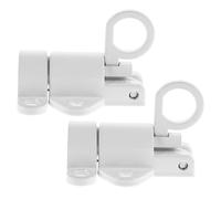 TEHAUX 2 Pièces Loquet à Ressort en Alliage D'aluminium Blanc à Fermeture Automatique Installation Facile pour Armoire et Trappe de Plafond pour Amélioration Maison