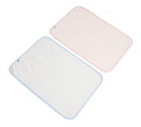 TEHAUX 2 Pièces Matelas à Langer Imperméable et Respirant en Coton pour Bébé Fille, Coussin Réutilisable et Lavable, pour Poussette et Canapé
