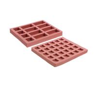 TEHAUX 2 Pièces Mini Silicone Brick Molds for Dollhouse Model Making Reusable Concrete Brick Mold for Table and Mini Garden Landscape Realistic Simulation DIY Crafting Tools