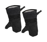 TEHAUX 2 pièces Mitaines de Barbecue Résistantes à la Chaleur Antidérapantes Ignifuges pour Cuisine Extérieure Protection Thermique pour Cuisson Au Feu