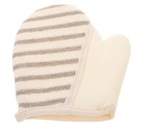 TEHAUX 2 Pièces Moufles Exfoliant en Lin pour Gommage Corporel et Nettoyage en Profondeur, Usage Polyvalent pour Pieds et Dos, pour Maison et Bains Publics