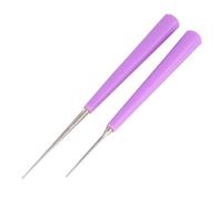 TEHAUX 2 Pièces Outil Perçage Perles Violet Manche Anti-dérapant pour Percer et Agrandir Bijoux Accessoire Pratique DIY Aiguilles pour Perles Rondes et Bracelets