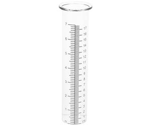 TEHAUX 2 Pièces Pluviomètre en Verre, Échelle Claire, Haute Borosilicate | Tube Transparent à Lecture Facile, Usage Extérieur et Recherches Climatiques, Statistiques Météo