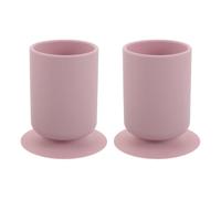 TEHAUX 2 Pièces Porte-stylo en Silicone Ventouse Antidérapante, Godet Polyvalent pour Pinceaux de Maquillage, Rangement Gain de Place pour Bureaux et Salles de Bain