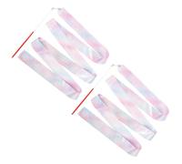 TEHAUX 2 Pièces Ruban de Gymnastique Coloré 2m en Polyester | Rouge, pour Chorégraphie et Parade, Mouvement Fluide, Accessoire Léger pour Spectacle et Compétition