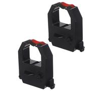 TEHAUX 2 Pièces Ruban de Remplacement Noir pour Pointeuse Compatible Multi-marques, en Plastique Solide, pour Usage Bureau, Assure Enregistrement Précis des Présences