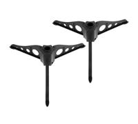 TEHAUX 2 Pièces Socle pour Sapin de Noël Stable en Plastique Noir, Montage | Support Compact pour Petit Arbre Artificiel, Rangement Peu Encombrant, Bureau ou Fête, Organisateurs
