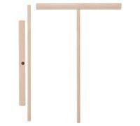 TEHAUX 2 pièces Spatule Bois Forme T pour Galettes et Pancakes Outil Polyvalent pour Étaler Pâte sur Poêle Crêpière et Plaque de Cuisson Lot