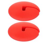 TEHAUX 2 pièces Support Thermomètre Silicone Résistant Chaleur pour Cuisson Confiture et Barbecue Pince Clip Pot pour de Température Lot de Rouge Maintien Ferme