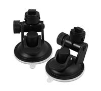 TEHAUX 2 pièces Support Ventouse pour Caméra de Bord Voiture Fixation Forte et Rotation Multi-Angles Compatible Dash Cam avec Adaptateur Rotatif
