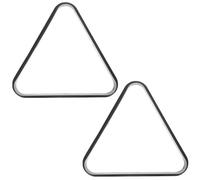 TEHAUX 2 Pièces Triangle en Plastique Noir Léger pour Billes de 25mm, Cadre Triangulaire Bords Lisses, Alignement Précis des Boules, pour Espaces d'apprentissage en Intérieur