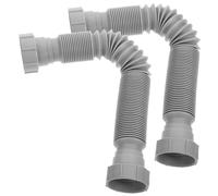 TEHAUX 2 Pièces Tube de Drainage Extensible pour Évier de Cuisine et Lavabo Tuyau Flexible Résistant à Lusure Installation Facile pour Salle de Bain et Cuisine Lot