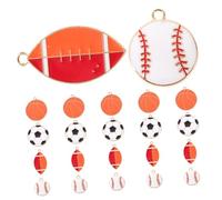 TEHAUX 20 Pièces Accessoires De Pendentif En Alliage Découvertes De Bijoux De Football Charmes De Collier Perles Pour La Fabrication De Bijoux Charmes Pour Colliers