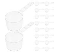 TEHAUX 20 Pièces Cuillère Doseuse Plastique Graduée Réutilisable pour Soins Peau avec Manche Ergonomique, pour Mélanges de Masques et Préparation de Poudres