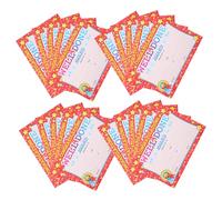 TEHAUX 20 Pièces Lot de Certificats de Récompense pour Garçon Fille Rouge avec Design Cartoon Supports Pédagogiques pour Motiver Élèves et Reconnaître Leurs Efforts Classe