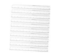 TEHAUX 20 pièces Lot de Règles Transparentes Plastique Clair Règle Droite Double Graduation pour Étudiants et Bureau Rigide