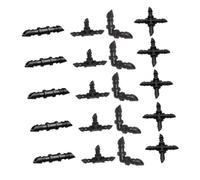 TEHAUX 20 pièces Lot Raccords Irrigation Connecteurs Barbés Coudés Droits et Croix pour Tuyaux Micro-Goutte à Goutte et Anti-décollement Jardin Balcon Potager Serre