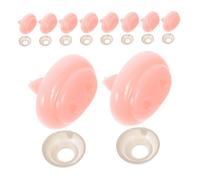 TEHAUX 20 pièces Nez de Cochon Rose avec Rondelles Ensemble pour Marionnettes Peluches Ours Nez de Sécurité Plastique Accessoires DIY Artisanat Crochet