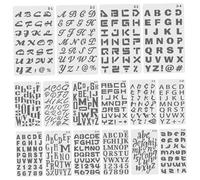 TEHAUX 20 pièces Pochoirs Lettres Plastique Réutilisables pour Peinture Pet Lettres Alphabet Précises pour Projets DIY Scrapbooking Lettrage Dessin et Artisanat